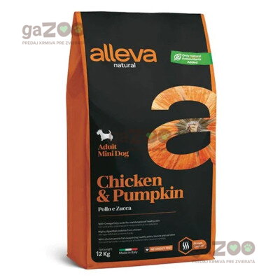 ALLEVA NATURAL dog Adult mini Chicken & Pumpkin 12kg
