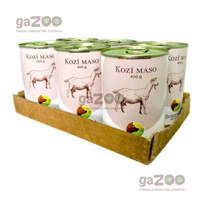 BOHEMIA Kozie mäso vo vlastnej šťave 6x400g