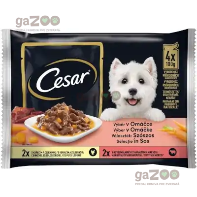 CESAR Selection mix v omáčke 4x100g
