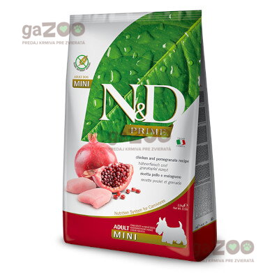 N&D dog PRIME (GF) Adult Mini Chicken & Pomegranate 2,5kg