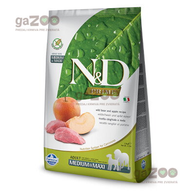 N&D dog PRIME (GF) Adult Medium & Maxi Boar & Apple 12kg