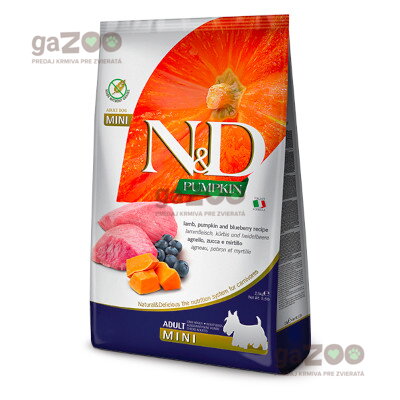N&D dog PUMPKIN (GF) Adult mini, Lamb & Blueberry 7kg