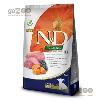 N&D dog PUMPKIN (GF) Puppy mini, lamb & blueberry 7kg
