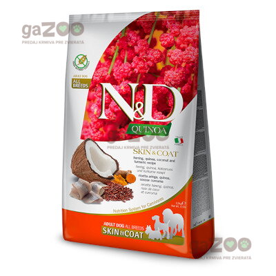 N&D dog QUINOA (GF) adult all breed, skin & coat, herring 7kg
