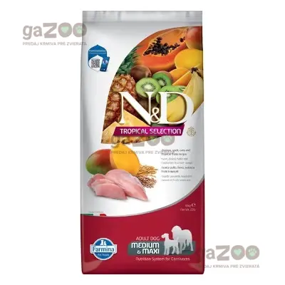 N&D dog TROPICAL SELECTION (AG) adult medium & maxi, chicken 10kg