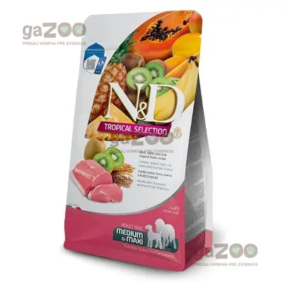 N&D dog TROPICAL SELECTION (AG) adult medium & maxi, pork 2kg