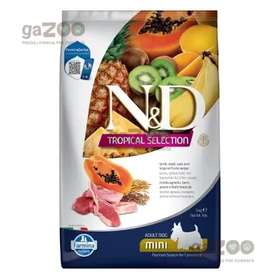 N&D dog TROPICAL SELECTION (AG) adult mini, lamb 5kg