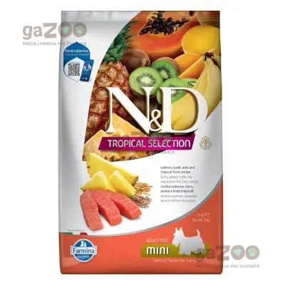 N&D dog TROPICAL SELECTION (AG) adult mini, salmon 5kg