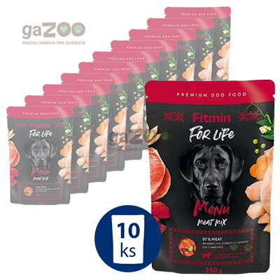 FITMIN For Life Menu meat mix Mäsová kapsička 10x350g