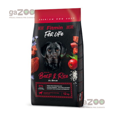 FITMIN dog For Life Beef & Rice 12kg