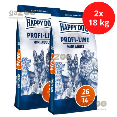 HAPPY DOG Profi line Adult mini 26/14 2x18kg