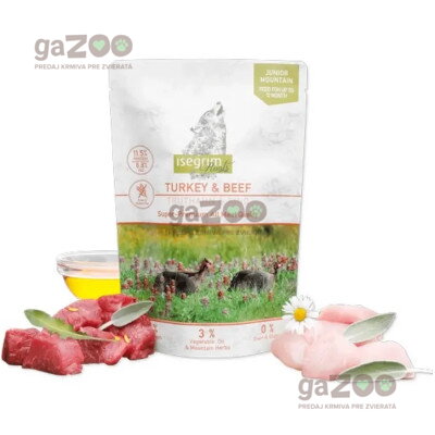 ISEGRIM Roots Junior Turkey and Beef pouch 410g