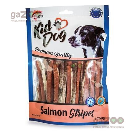 KIDDOG Lososové prúžky 250g