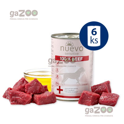 NUEVO dog Sensitive Beef 6x400g