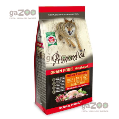 PRIMORDIAL Mini Adult Quail & Duck 6kg
