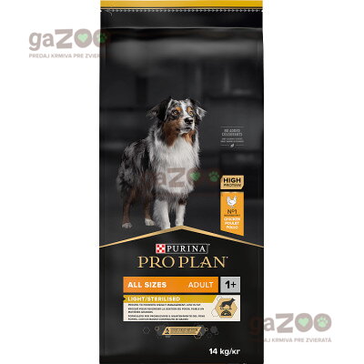 PRO PLAN All Size Adult Light Sterilised Kura 14kg