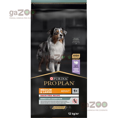 PRO PLAN Medium & Large Adult Sensitive Digestion Grain Free Morka 12kg