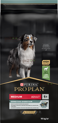 PRO PLAN Medium Adult Sensitive Digestion Jahňacie14kg