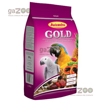 AVICENTRA Gold pre veľké papagáje 850g
