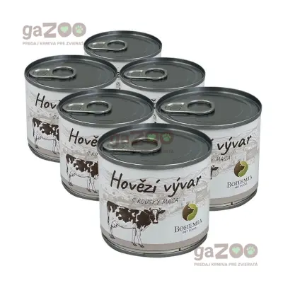 BOHEMIA Hovädzí vývar s kúskami mäsa 6x140ml BOHEMIA Hovädzí vývar s kúskami mäsa 6x140ml