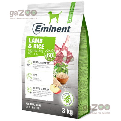 EMINENT Lamb and Rice 26/14 3kg EMINENT Lamb and Rice 26/14 3kg