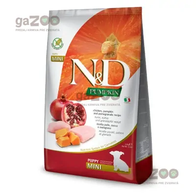 N&D dog PUMPKIN (GF) Puppy mini, chicken & pomegranate 7kg N&D dog PUMPKIN (GF) Puppy mini, chicken & pomegranate 7kg