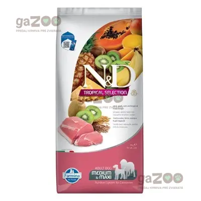N&D dog TROPICAL SELECTION (AG) adult medium & maxi, pork 10kg N&D dog TROPICAL SELECTION (AG) adult medium & maxi, pork 10kg
