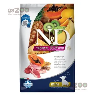 N&D dog TROPICAL SELECTION (AG) puppy mini, lamb 5kg N&D dog TROPICAL SELECTION (AG) puppy mini, lamb 5kg