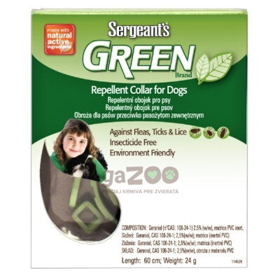 SERGEANT´S Green repelentný obojok pre psy 60cm