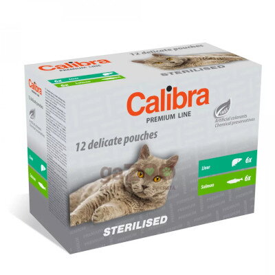 CALIBRA Cat kapsičky Premium Sterilised multipack 12x100g