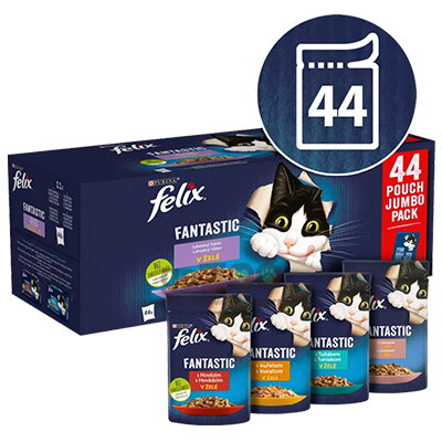 FELIX Fantastic mixovaný výber hydina / hovädzie / losos / tuniak 44x85g