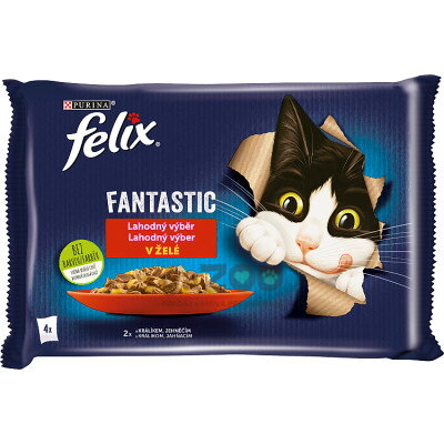 FELIX Fantastic s králikom a jahňacím v želé 4x85g