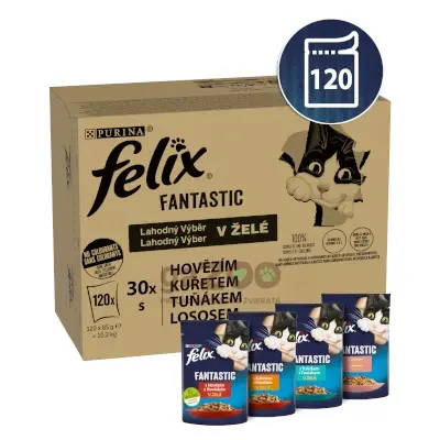 FELIX Fantastic mixovaný výber hydina/hovädzie/tuniak/losos 120x85g