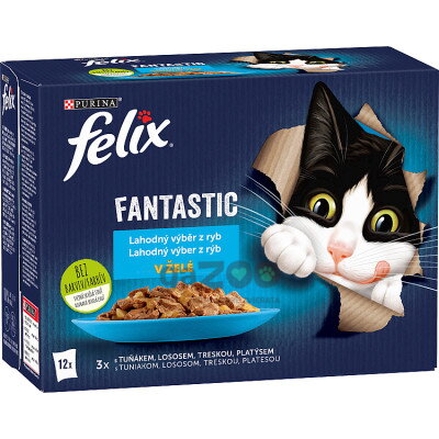 FELIX Fantastic lahodný výber z rýb losos/platesa/tuniak/treska 12x85g