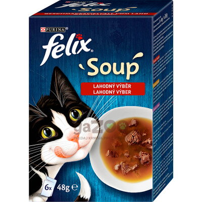 FELIX Soup Lahodný výber s hovädzím, s kuraťom, s jahňacím 6x48g