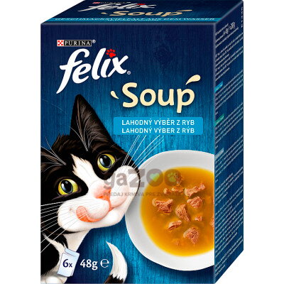 FELIX Soup Lahodný výber s treskou, s tuniakom, s platesou 6x48g