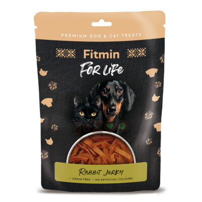 FITMIN For Life Jerky králičia pochúťka pre psov a mačky 70g
