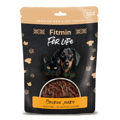 FITMIN For Life Jerky kuracia pochúťka pre psov a mačky 70g
