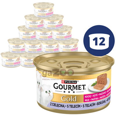 GOURMET Gold Kitten paštéta s teľacím 12x85g