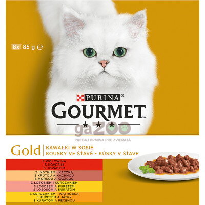 GOURMET Gold Multipack kúsky v šťave 8 x 85 g