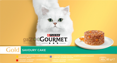 GOURMET GOLD Multipack Savoury Cake hovädzie, kura, morka, jahňacie 48x85g