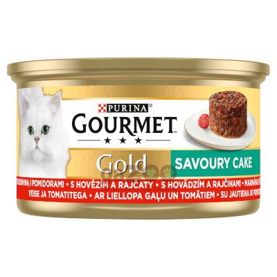GOURMET Gold Savoury Cake s hovädzím a rajčinami 85g