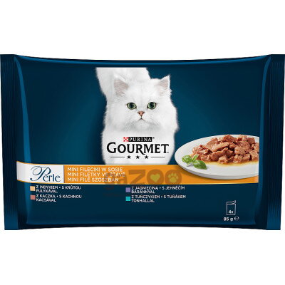 GOURMET Perle Multipack moriak, tuniak, kačka, jahňa 4x85g