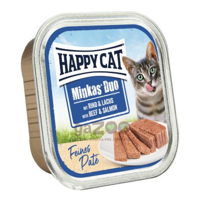 HAPPY CAT Minkas Duo Hovädzie & Divoký losos 100g