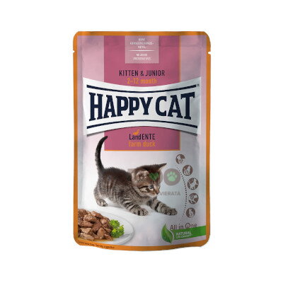 HAPPY CAT kapsička Kitten & Junior Land-Ente / Kačica 85g