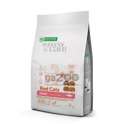 NATURES PROTECTION Superior care red cat GF adult herring all breed 1,5kg