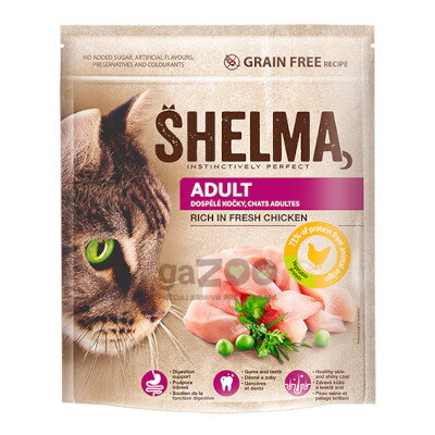 SHELMA Adult s čerstvým kuracím mäsom 750g