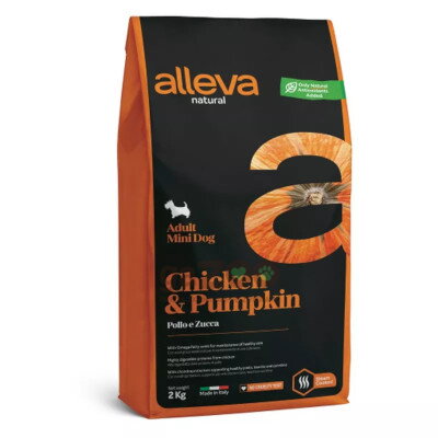 ALLEVA NATURAL dog Adult mini Chicken & Pumpkin 2kg