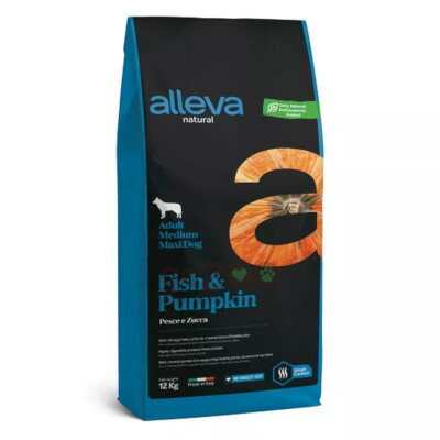 ALLEVA NATURAL dog Adult medium & maxi Fish & Pumpkin 12kg