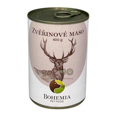 BOHEMIA Zverinové mäso vo vlastnej šťave 400g